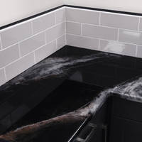 Granite Effect Resin Countertop Made Using GlassCast Cosmic Black Granite Countertop Kit Thumbnail